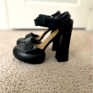 Black Double Platform Heels